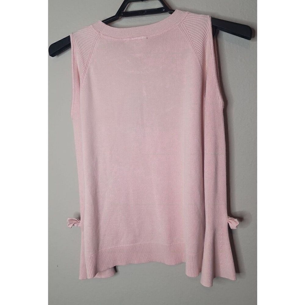 Karl Lagerfeld Paris NWT Women's Pink Cold Shoulder Sweater Size Small NEW t15 - Picture 2 of 7